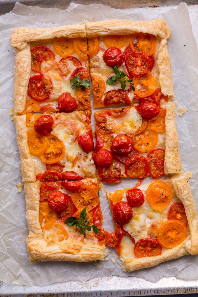 Roasted tomato tart puff pastry