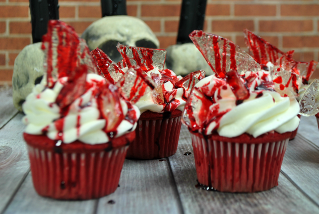 Fake Bloody Broken Glass Cupcakes Fake Bloody Broken Glass Cupcakes