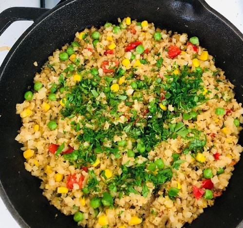 Cauliflower “fried rice” 