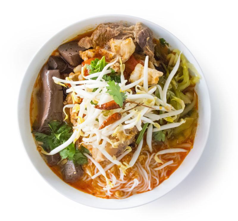 Thai Rice Vermicelli with Spicy Pork Sauce