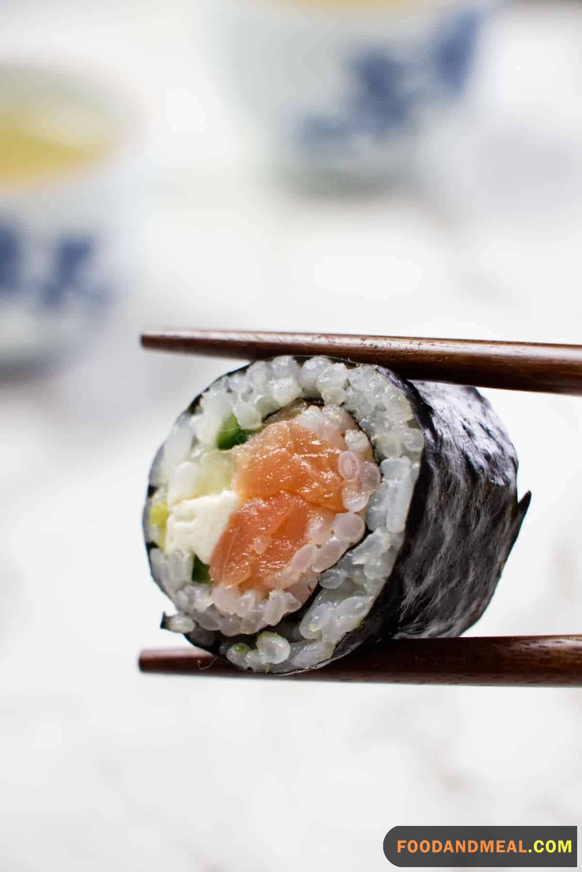 Smoked Salmon Philly Roll Sushi